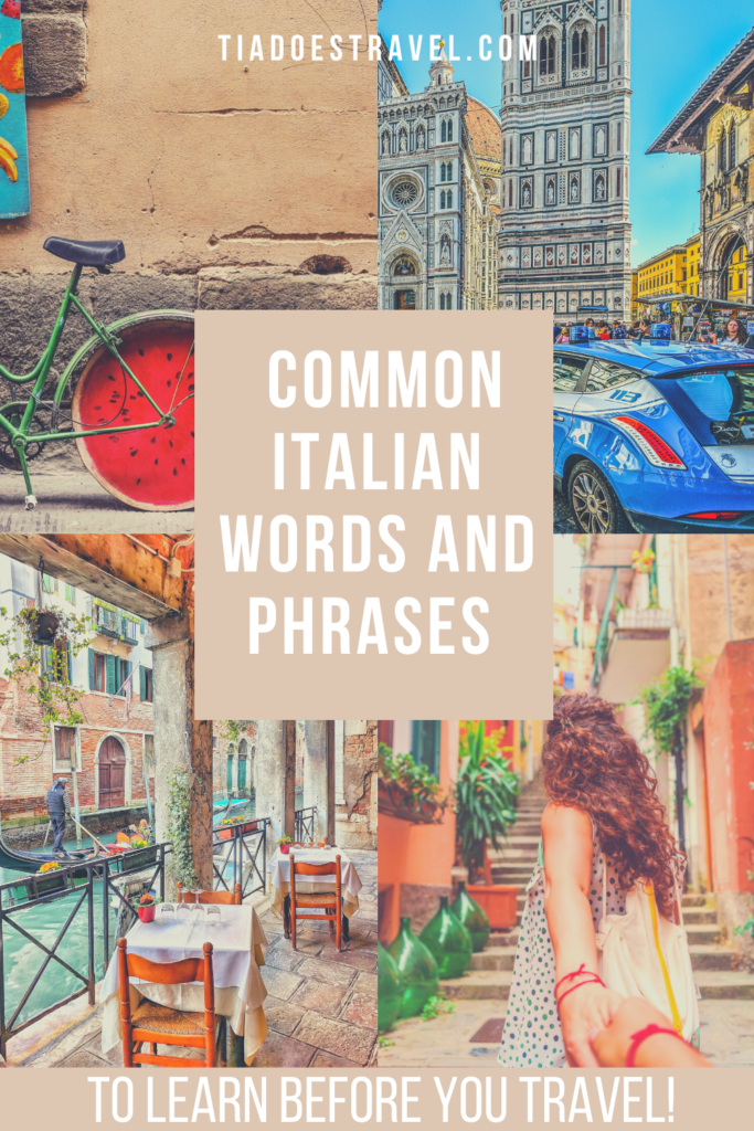 italian basic words for travel