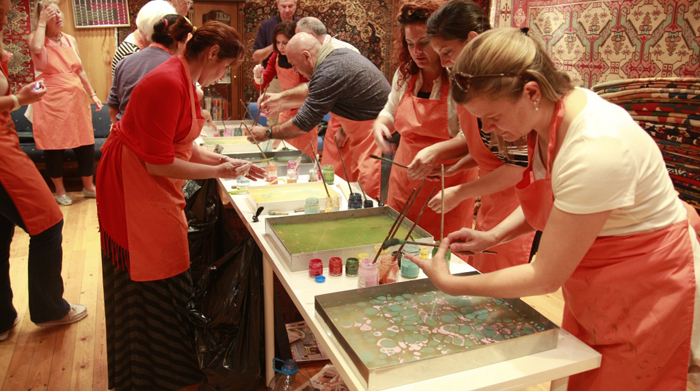 turskish marbling in Istanbul 
