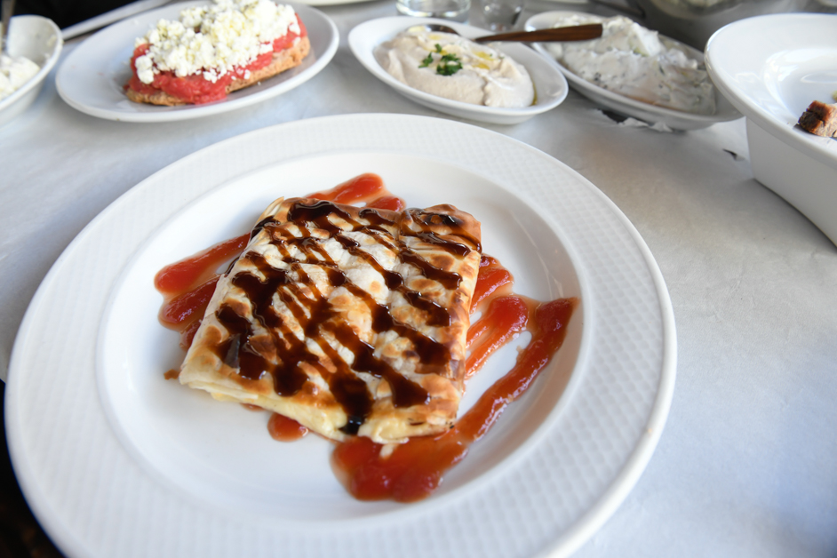 Feta in pastry and honey in Kakopetria