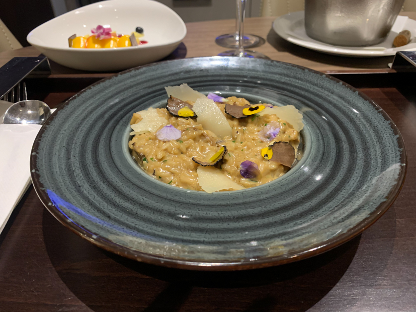 mushroom and truffle risotto at the Radisson Blu Larnaca