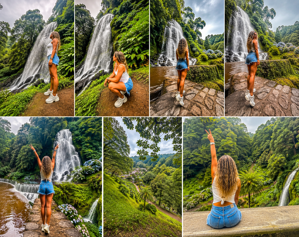 Exploring the waterfalls and gardens of Ribeira dos Caldeirões in São Miguel, Azores