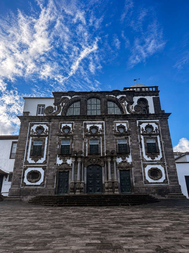 historic black-and-white architecture.