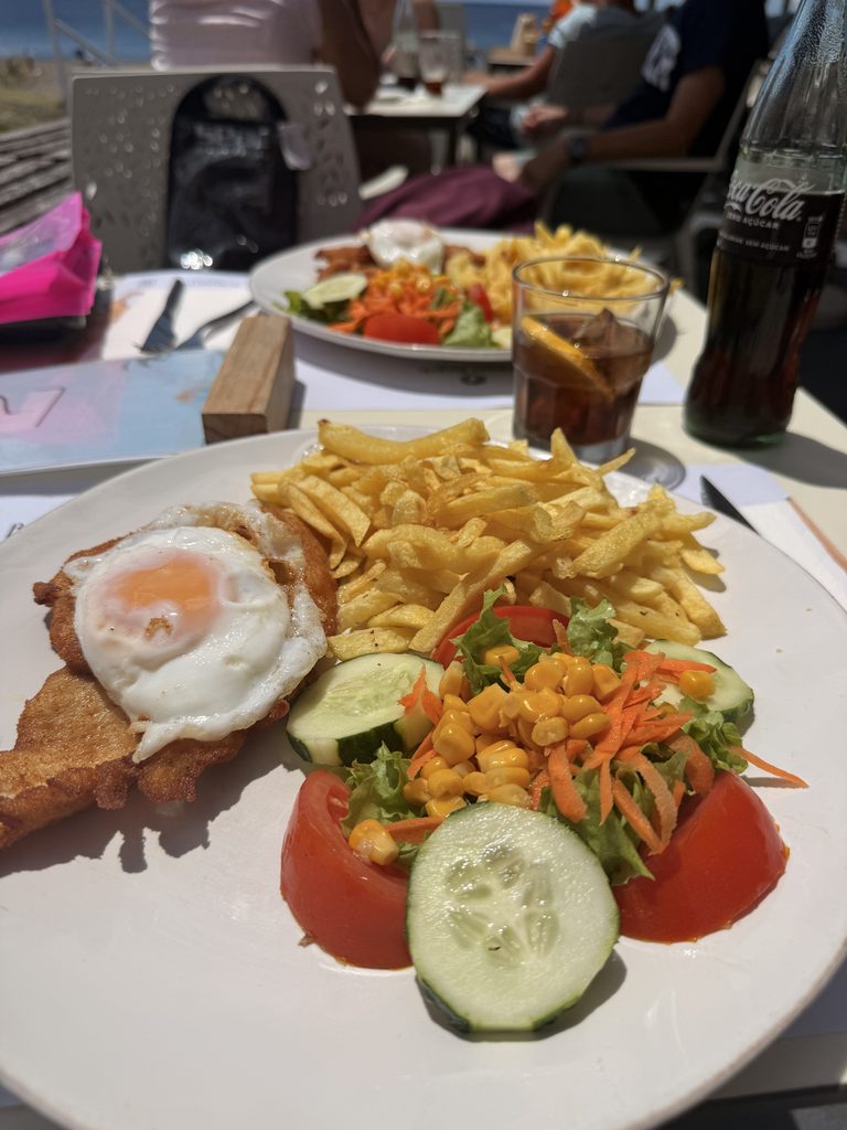 Lunch at Sunset Beach Restaurant near Praia do Pópulo, São Miguel, Azores