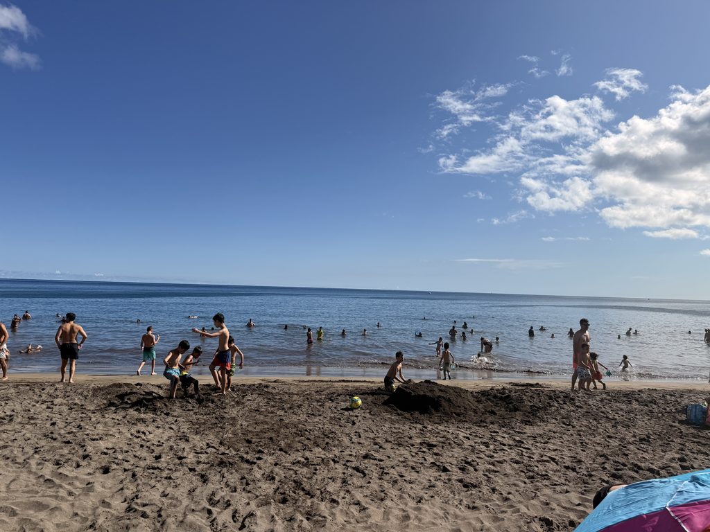 Praia do Pópulo beach on a sunny day in São Miguel, Azores