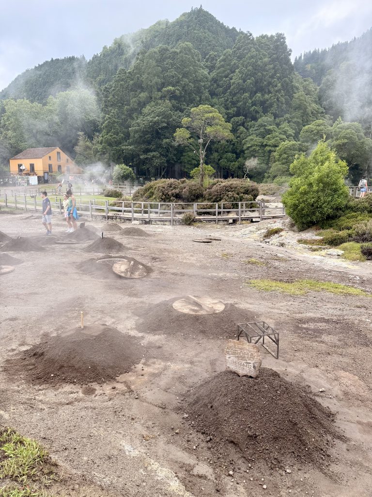 Geothermal cooking pits at Lagoa das Furnas in São Miguel, Azores
